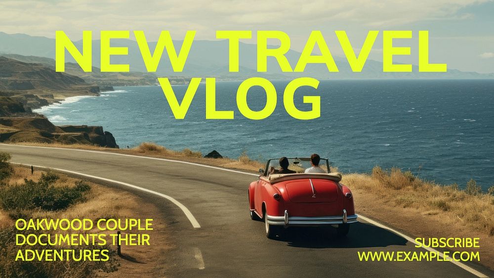 Travel blog blog banner template