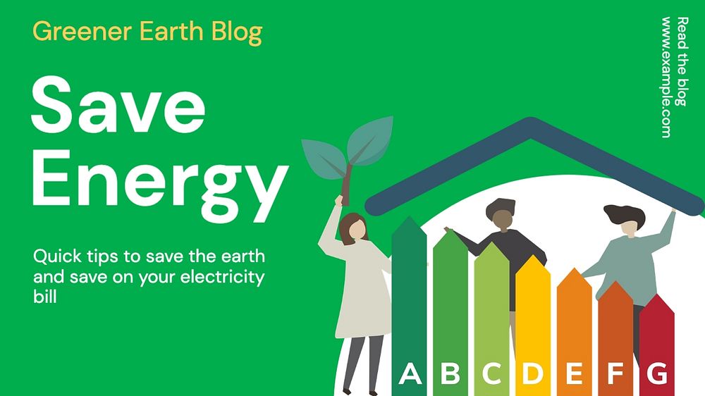 Save energy blog banner template