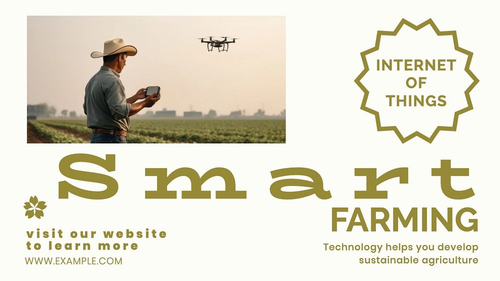 Smart farming blog banner template