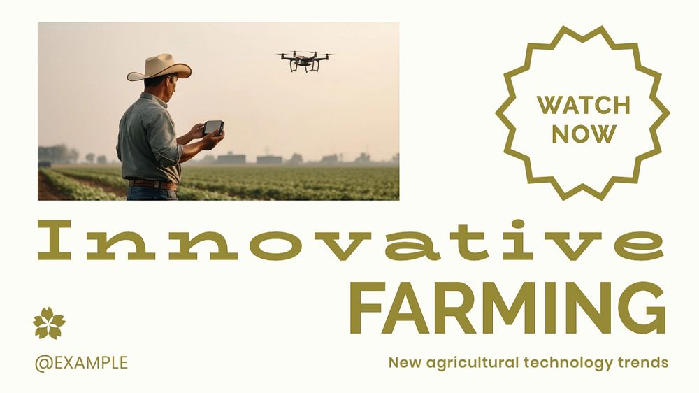 Innovative farming blog banner template