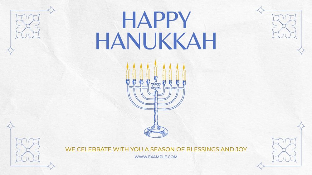 Happy Hanukkah blog banner template