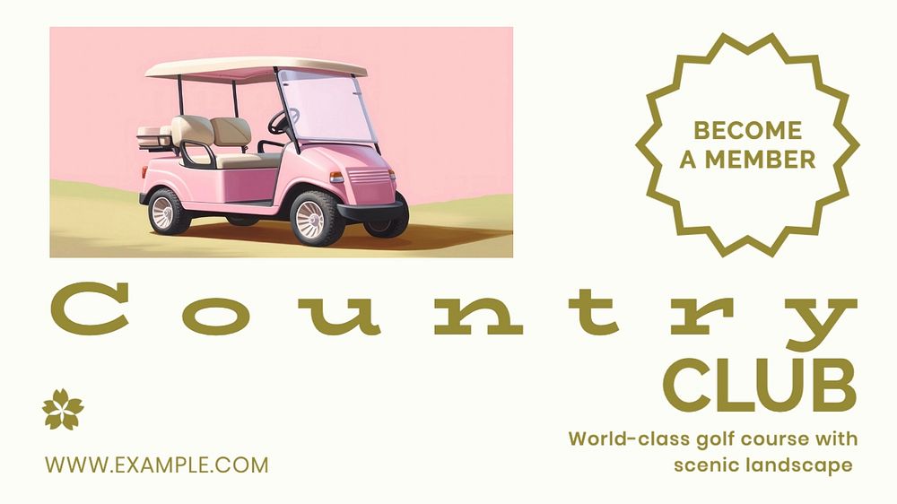 Country club blog banner template