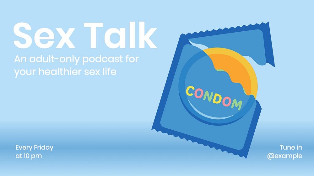 Sex talk podcast blog banner template