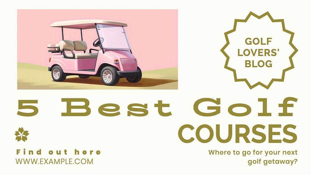 Golf courses blog banner template