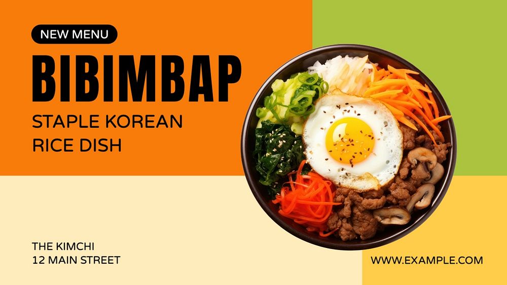 Bibimbap blog banner template