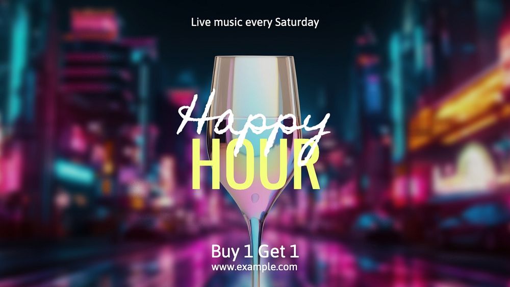 Happy hour blog banner template