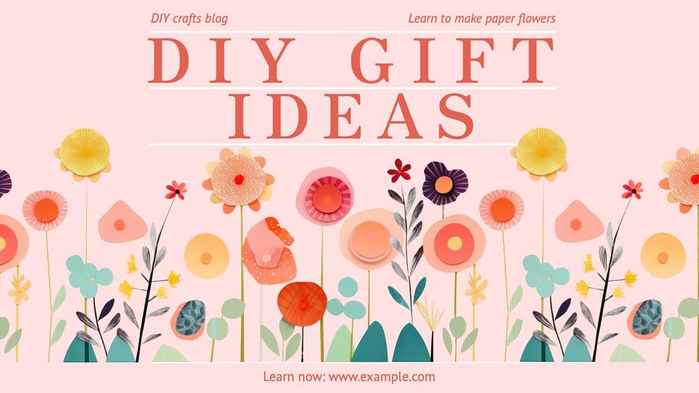 DIY Gift Ideas blog banner template