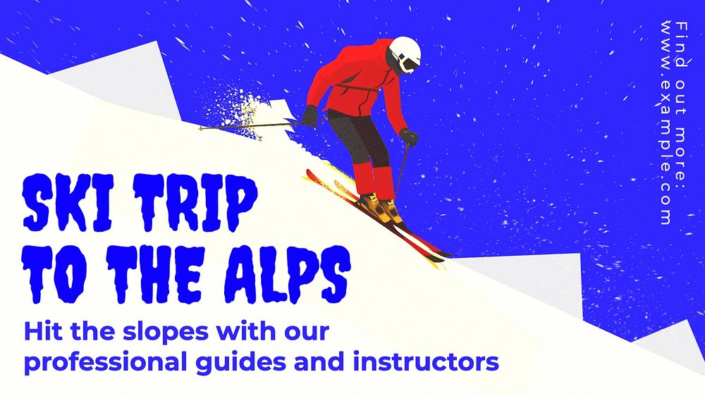 Ski trips blog banner template