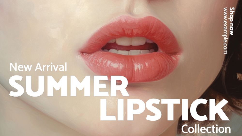 Summer lipstick collection blog banner template