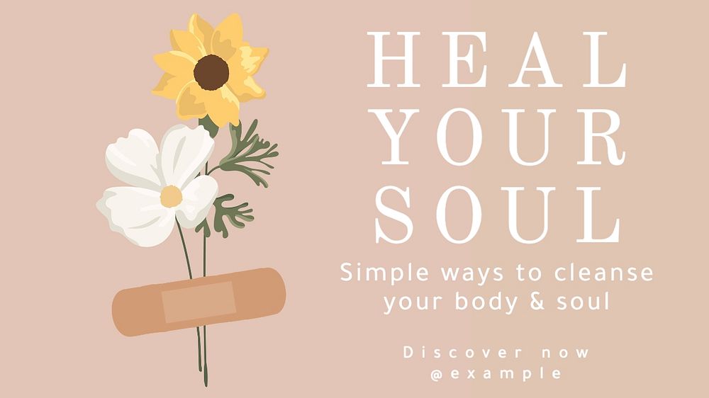 Heal your soul blog banner template