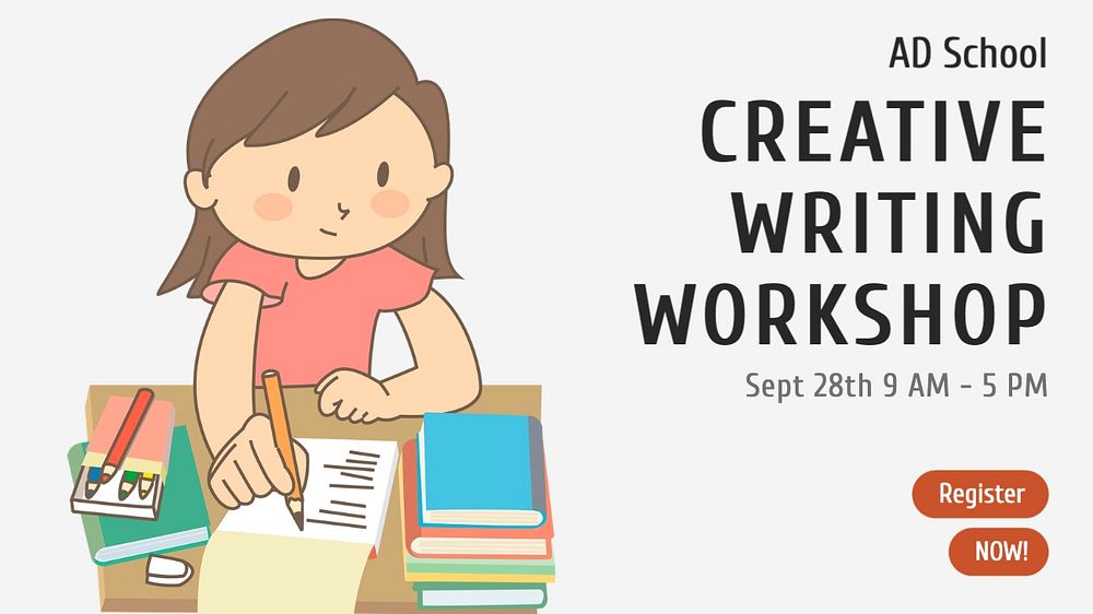 Writing workshop blog banner template