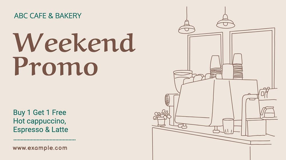 Weekend promotion blog banner template