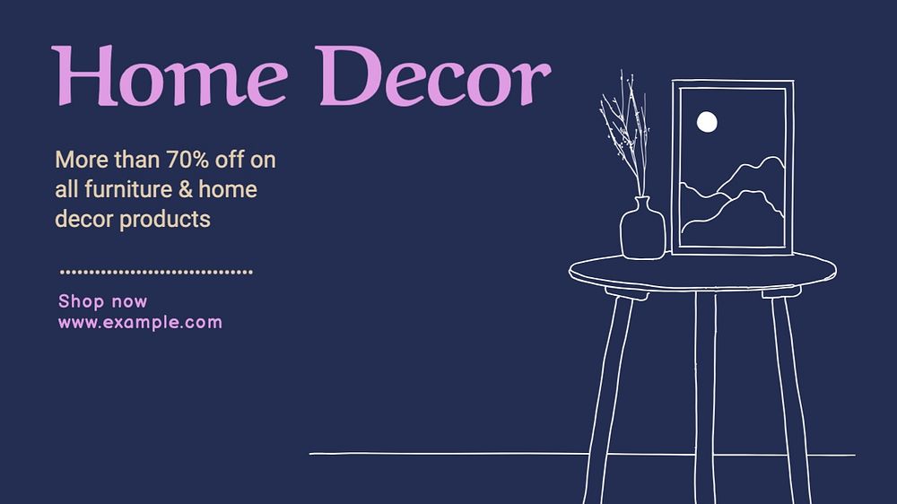 Home decor blog banner template