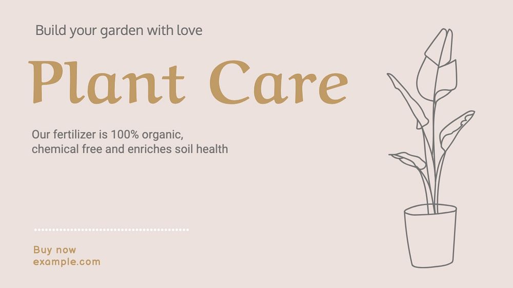 Plant care blog banner template