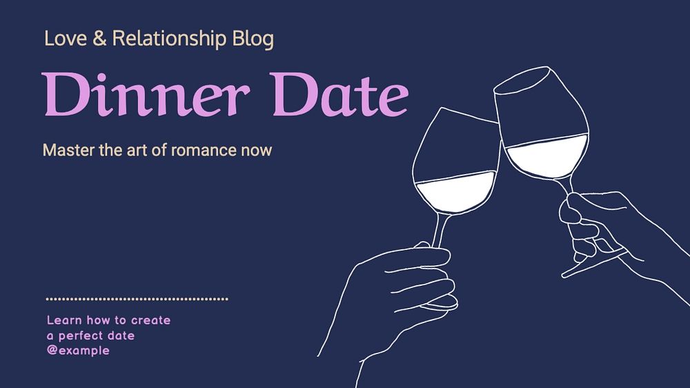 Dinner date blog banner template