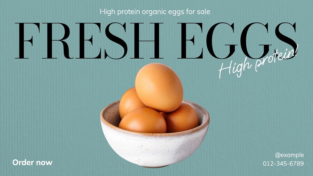 Fresh eggs blog banner template