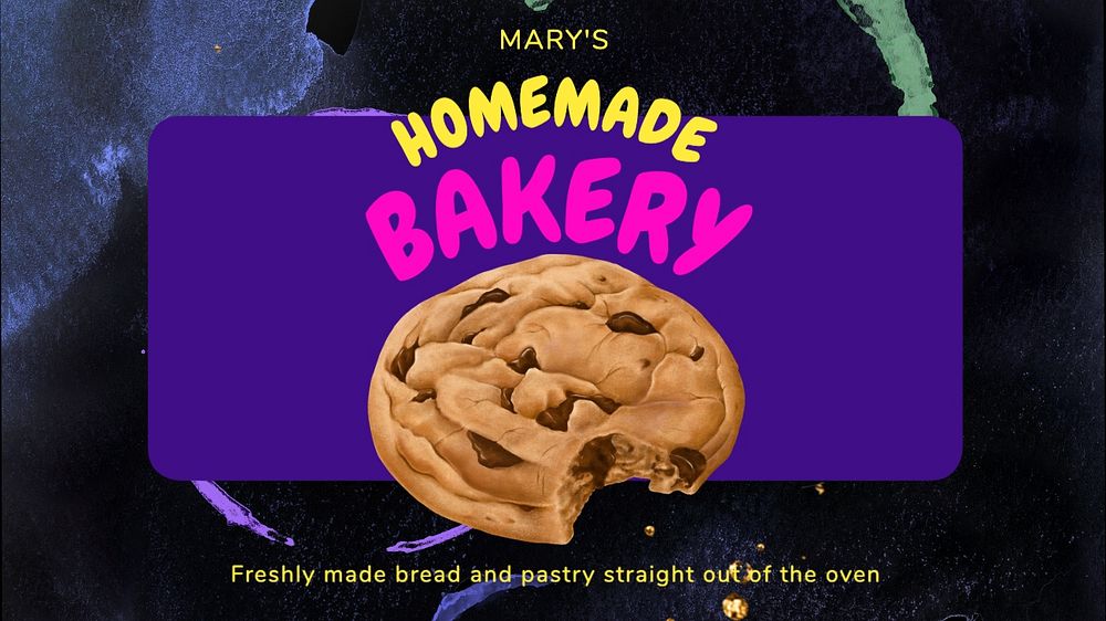 Homemade bakery blog banner template