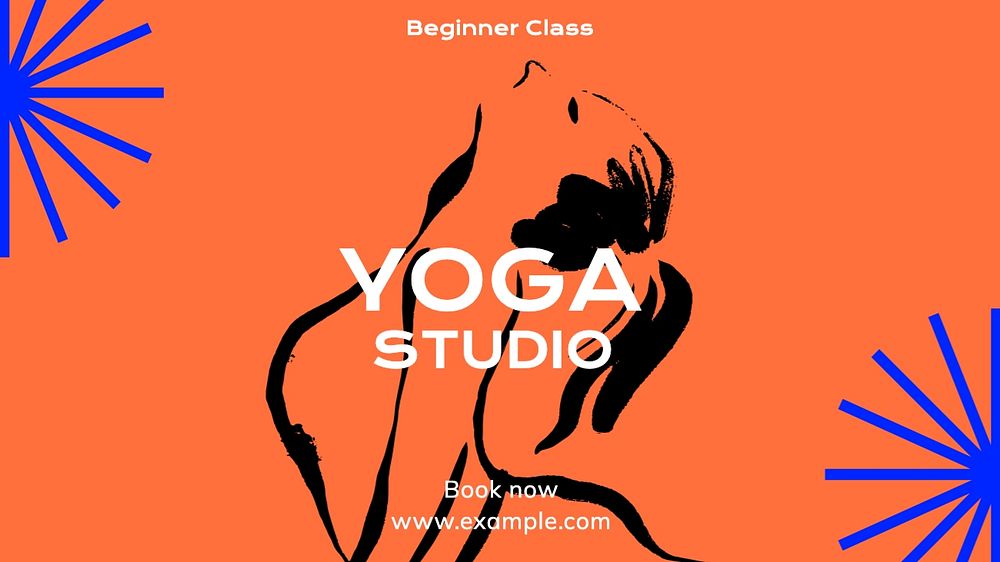 Yoga class advertisement blog banner template