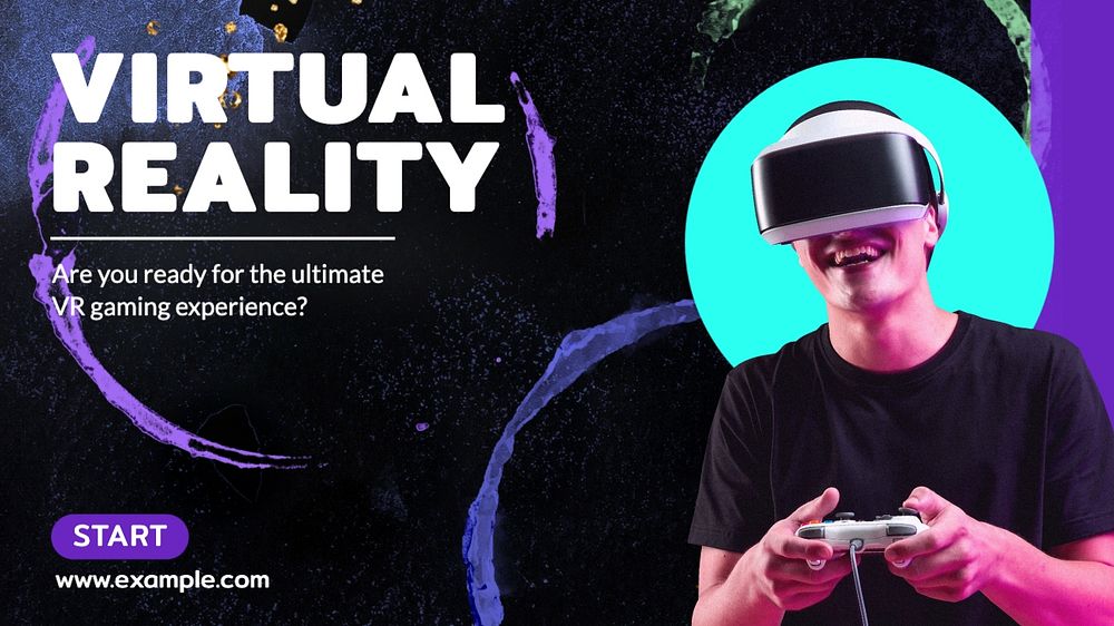 Virtual reality blog banner template