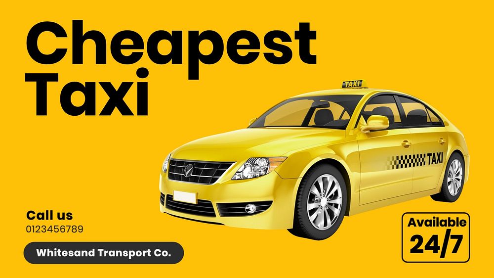 Taxi service blog banner template