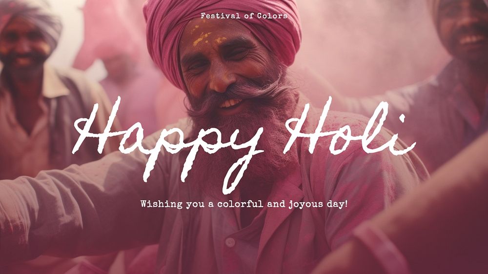 Happy holi blog banner template