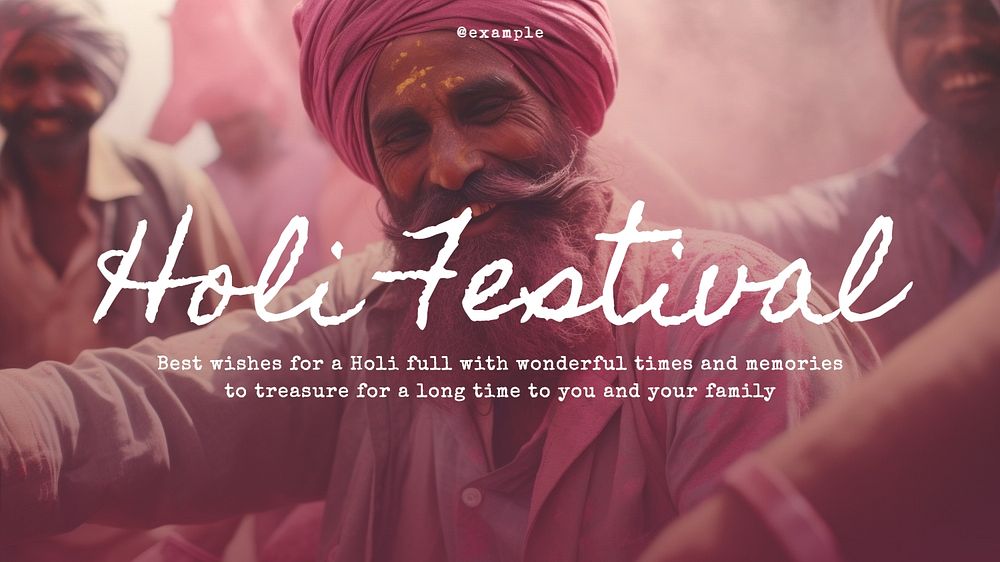 Holi festival blog banner template