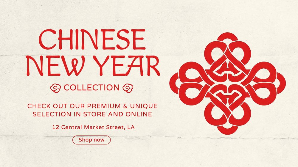 Chinese New Year blog banner template