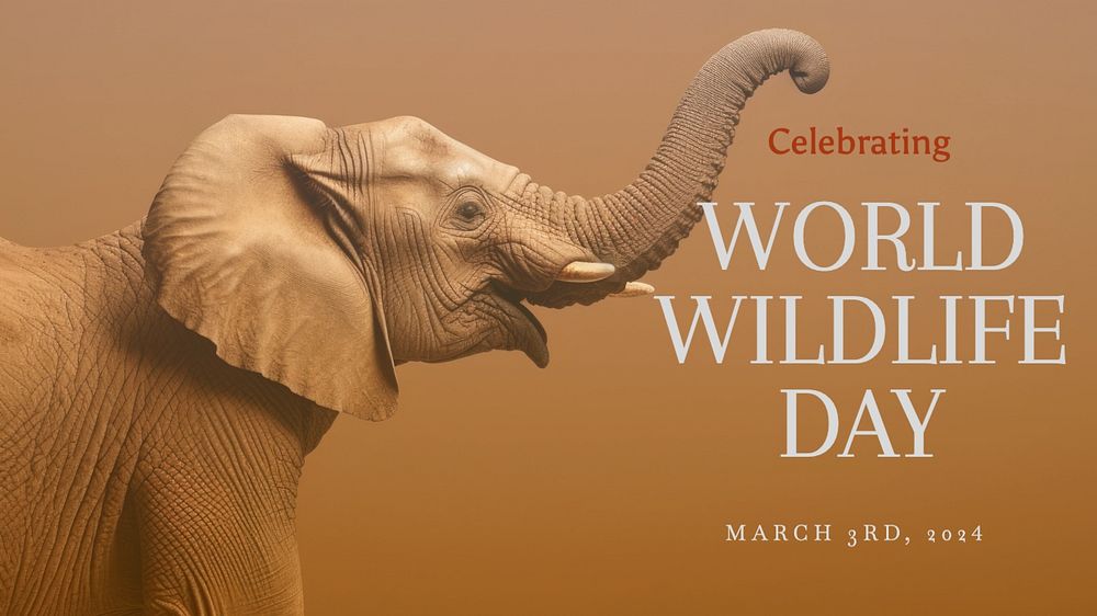 World wildlife day blog banner template