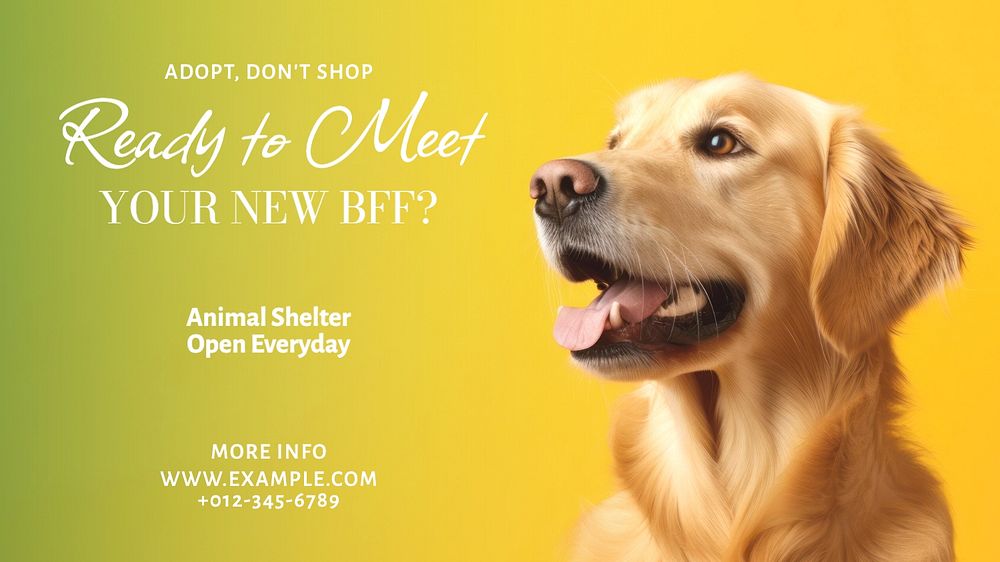 Adopt don't shop blog banner template