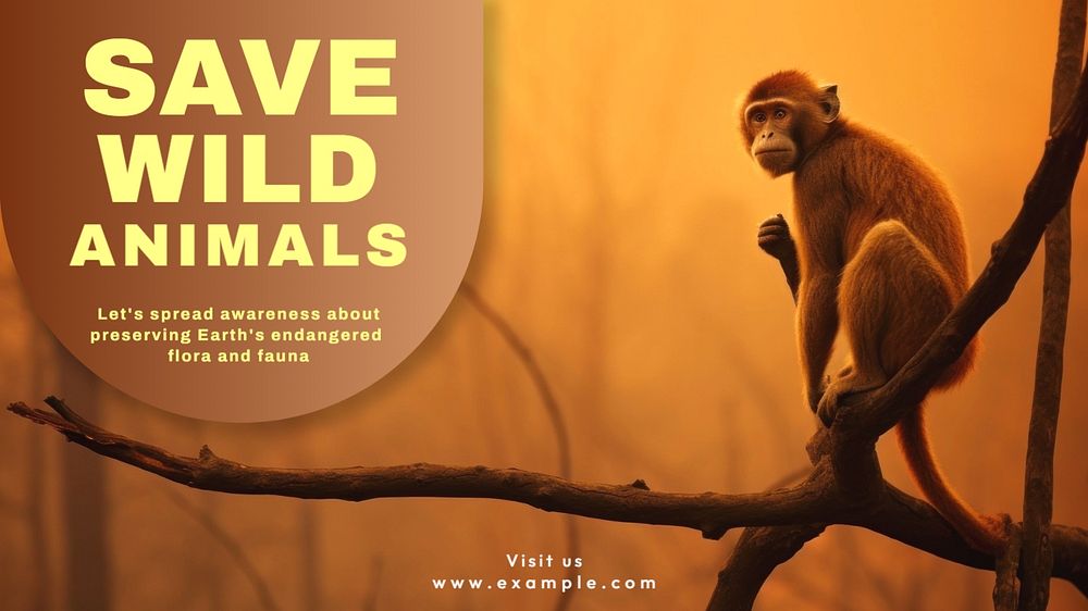 Save wild animals blog banner template