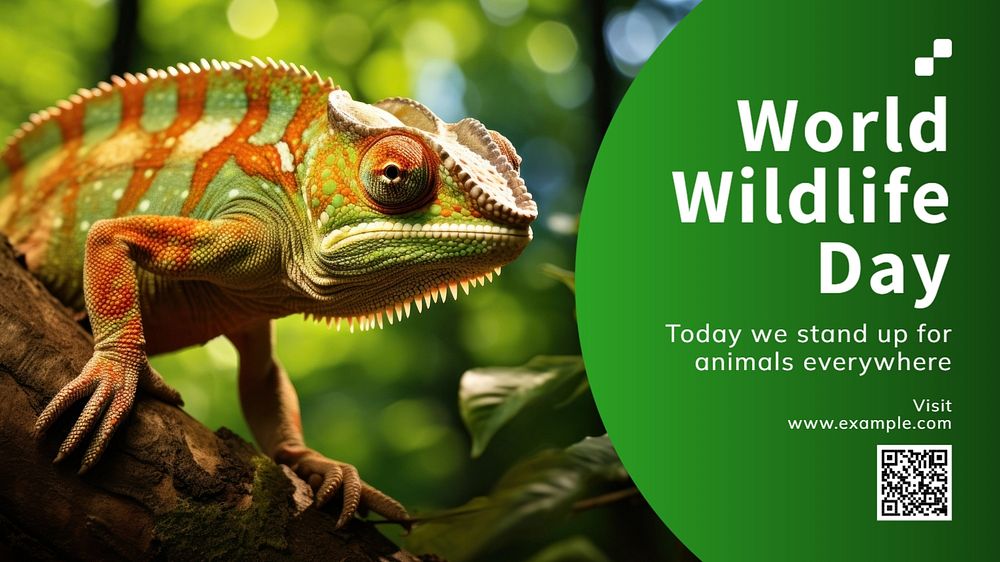 World wildlife day blog banner template