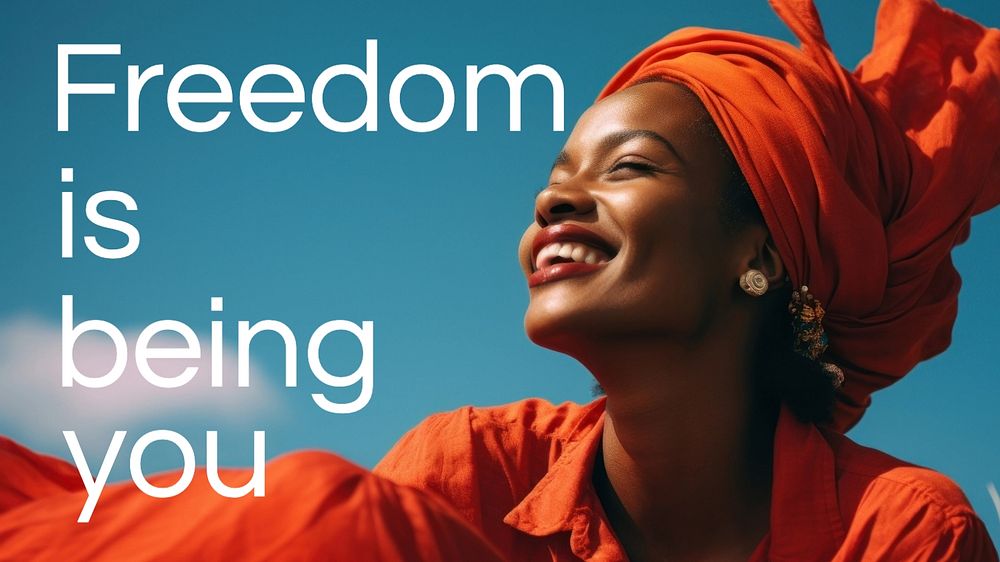 Freedom quote blog banner template