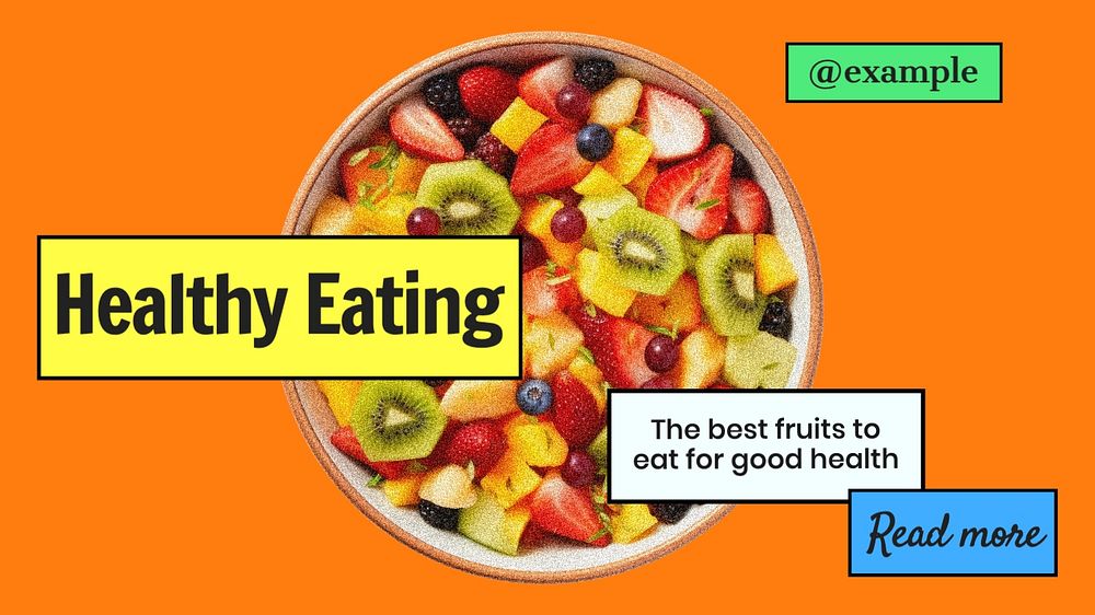 Healthy eating blog banner template