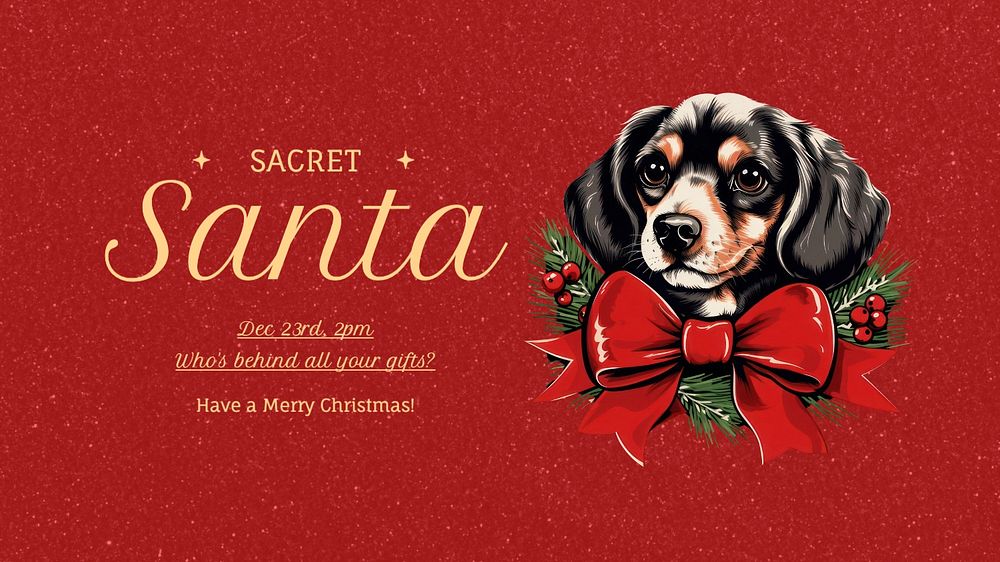 Secret Santa blog banner template