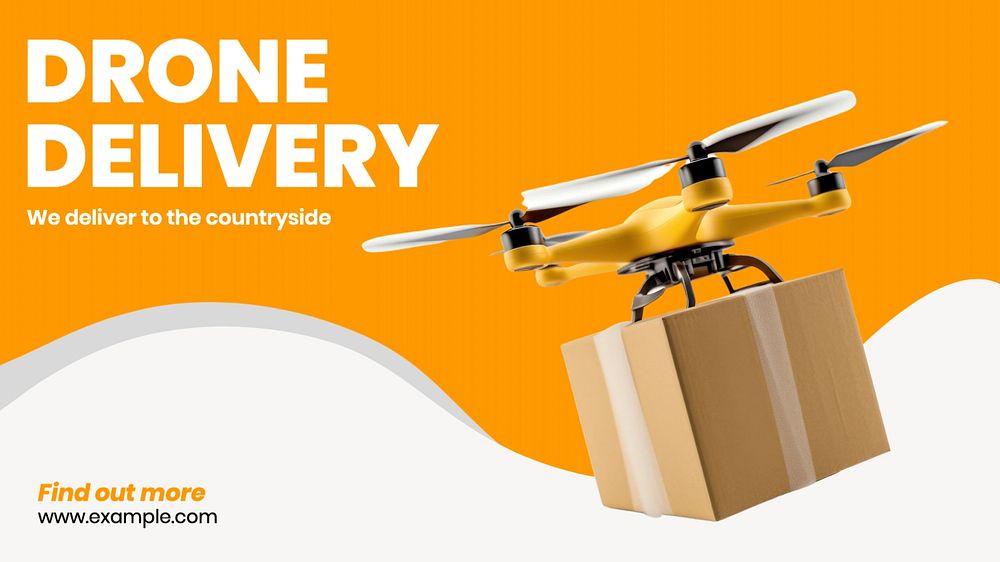 Drone delivery blog banner template