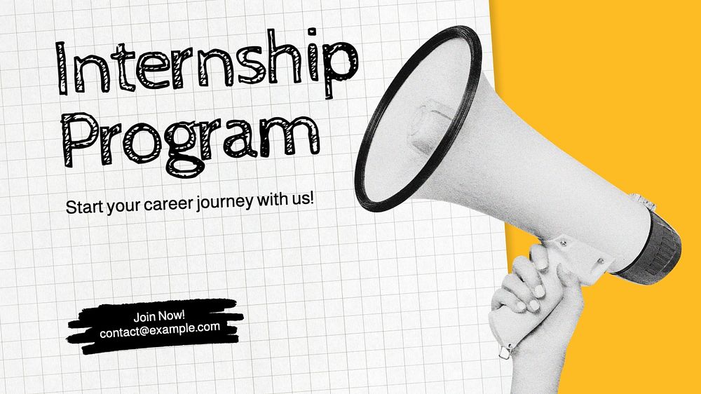 Internship program blog banner template