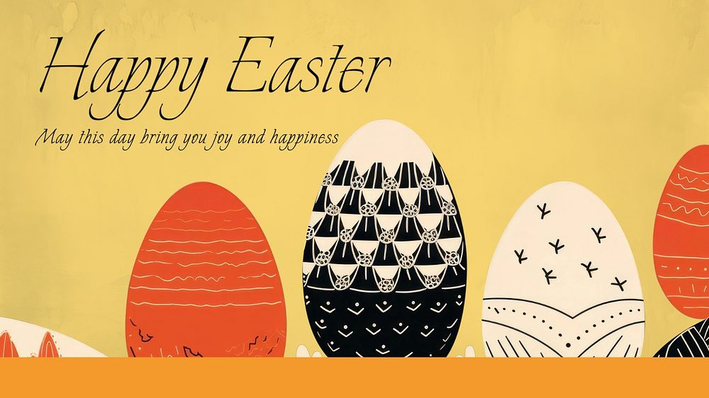 Happy Easter blog banner template