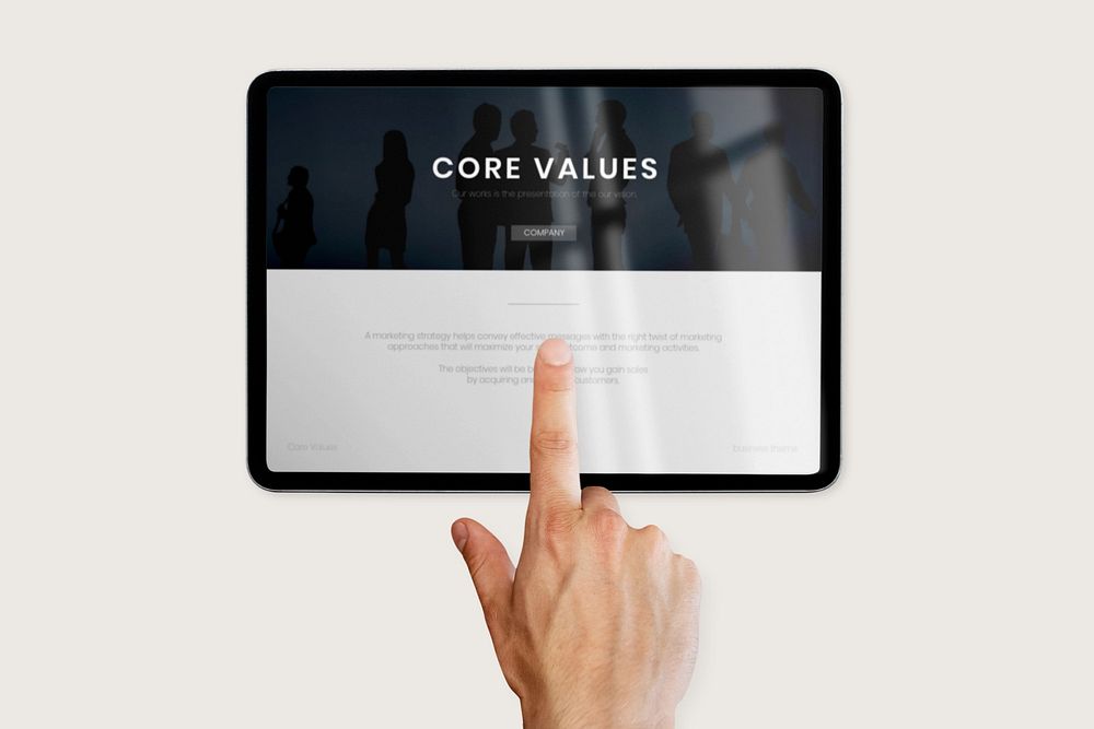 Tablet screen mockup, digital device