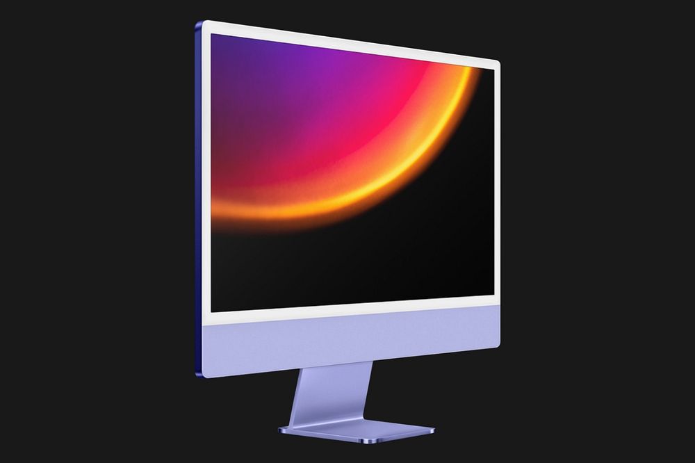 Computer desktop screen mockup, editable digital device