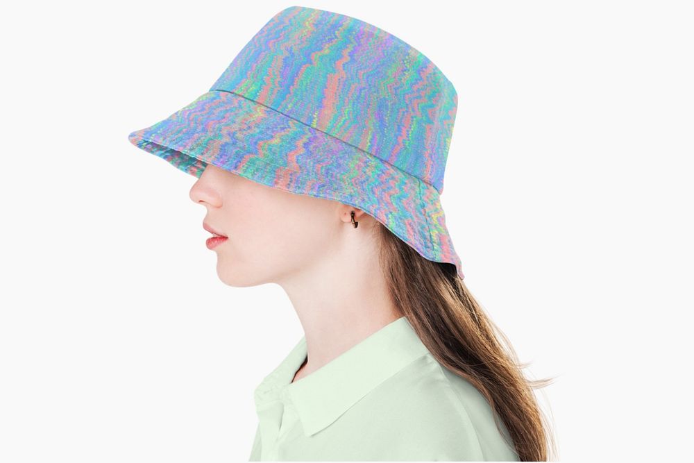 Bucket hat mockup, headwear editable design
