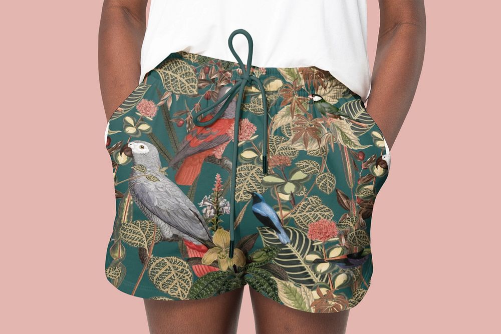 Men's shorts mockup, fashion editable design