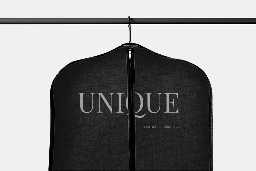 Suit cover mockup, editable apparel design