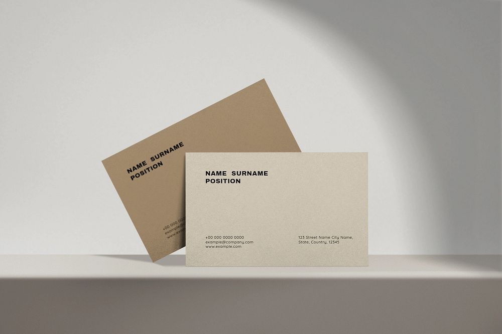 Business card mockup, editable brand identity design