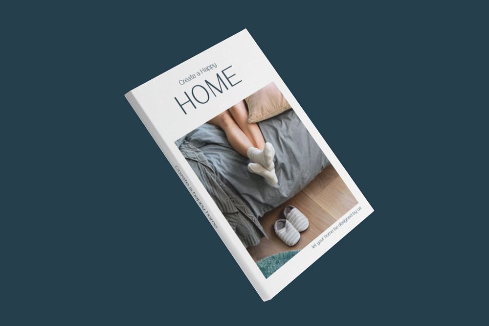 Interior magazine mockup, editable book