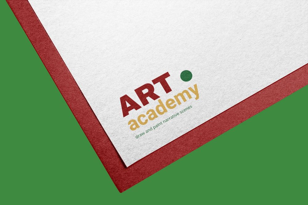 Business branding paper mockup, green design