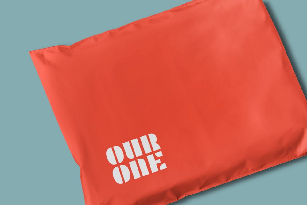 Mailing bag mockup, packaging design