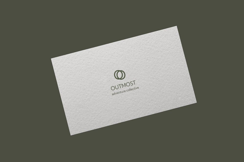 Business card mockup, green 3D design 