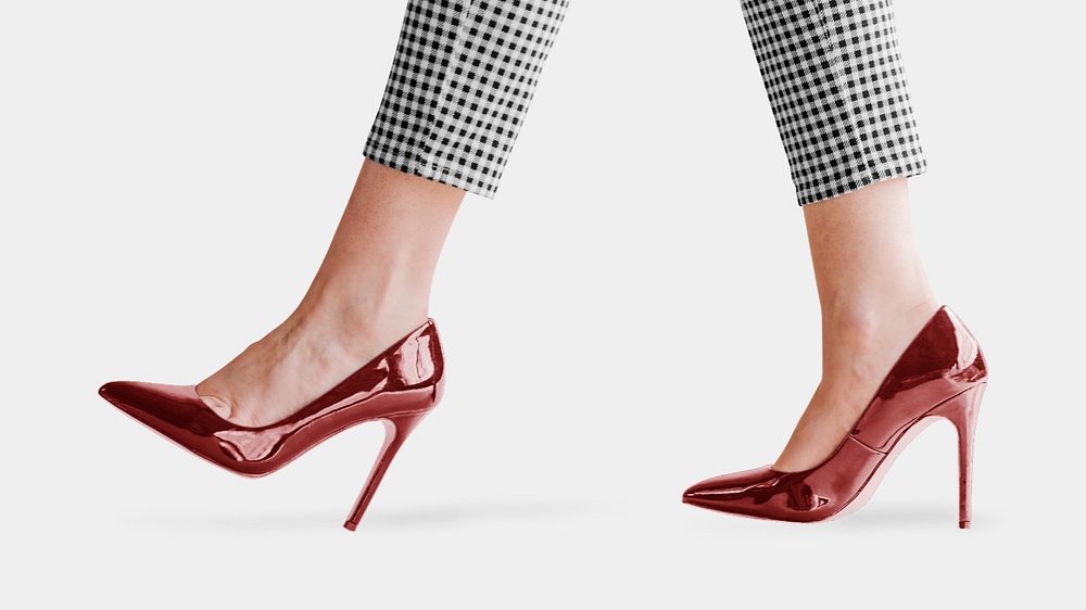 High heels mockup, editable women's fashion design