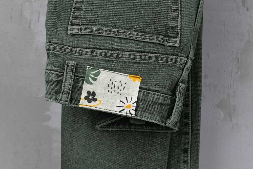 Editable jeans mockup, casual wear