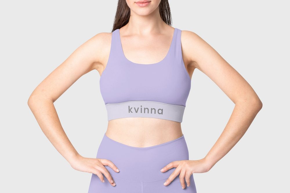 Editable women's sports bra mockup